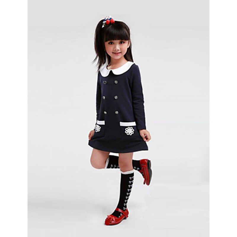 Girl's Cotton/Polyester Sweet Double Row...