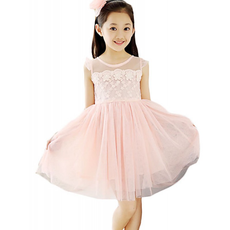 Girl's Going out Solid Dress,Cotton / Po...